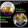 1996-p Rainbow Toned Silver Eagle Dollar $1 Grades GEM++ Proof Deep Cameo