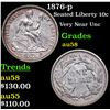 Image 1 : 1876-p Seated Liberty Dime 10c Grades Choice AU/BU Slider