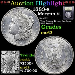 ***Auction Highlight*** 1883-s Morgan Dollar $1 Graded Select Unc By USCG (fc)