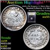 Image 1 : ***Auction Highlight*** 1840-o No Drapery 'o' Above Bow Seated Liberty Half Dime 1/2 10c Graded Choi