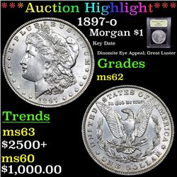 ***Auction Highlight*** 1897-o Morgan Dollar $1 Graded Select Unc By USCG (fc)