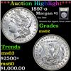Image 1 : ***Auction Highlight*** 1897-o Morgan Dollar $1 Graded Select Unc By USCG (fc)