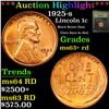 Image 1 : ***Auction Highlight*** 1925-s Lincoln Cent 1c Graded Select+ Unc RD by USCG (fc)