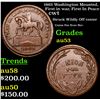 Image 1 : 1863 Washington Mounted, First in war, First In Peace Civil War Token 1c Grades Select AU