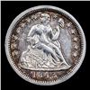 Image 2 : 1843-p Seated Liberty Dime 10c Grades AU Details