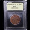 Image 4 : ***Auction Highlight*** 1805 Draped Bust Large Cent 1c Graded Select AU By USCG (fc)