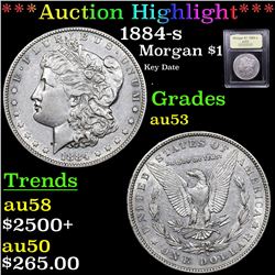 ***Auction Highlight*** 1884-s Morgan Dollar $1 Graded Select AU By USCG (fc)