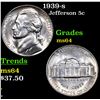 Image 1 : 1939-s Jefferson Nickel 5c Grades Choice Unc