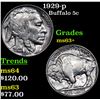 Image 1 : 1929-p Buffalo Nickel 5c Grades Select+ Unc