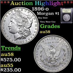 ***Auction Highlight*** 1896-o Morgan Dollar $1 Graded Choice AU/BU Slider By USCG (fc)