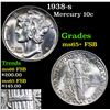 Image 1 : 1938-s Mercury Dime 10c Grades GEM+ FSB