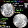 Image 1 : ***Auction Highlight*** 1882-p Morgan Dollar $1 Graded GEM++ Unc By USCG (fc)