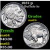 Image 1 : 1937-p Buffalo Nickel 5c Grades Select+ Unc