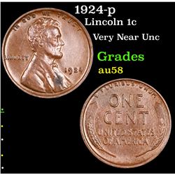 1924-p Lincoln Cent 1c Grades Choice AU/BU Slider