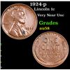 Image 1 : 1924-p Lincoln Cent 1c Grades Choice AU/BU Slider