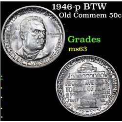 1946-p BTW Old Commem Half Dollar 50c Grades Select Unc