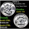 Image 1 : 1954-s Franklin Half Dollar 50c Grades Choice Unc+ FBL