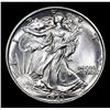 Image 2 : 1943-p Walking Liberty Half Dollar 50c Grades Choice+ Unc