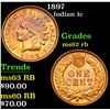 Image 1 : 1897 Indian Cent 1c Grades Select Unc RB