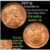 Image 1 : 1917-p Lincoln Cent 1c Grades Choice+ Unc RB