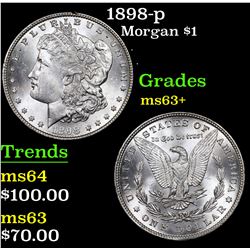 1898-p Morgan Dollar $1 Grades Select+ Unc
