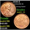 Image 1 : 1930-d Lincoln Cent 1c Grades Select+ Unc RB
