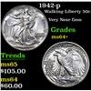 Image 1 : 1942-p Walking Liberty Half Dollar 50c Grades Choice+ Unc