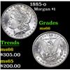 Image 1 : 1885-o Morgan Dollar $1 Grades GEM+ Unc