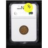 Image 3 : NGC 1863 Indian Civil War Token 1c Graded au58 By NGC