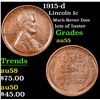 Image 1 : 1915-d Lincoln Cent 1c Grades Choice AU