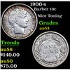 Image 1 : 1900-s Barber Dime 10c Grades Select AU