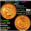 Image 1 : ***Auction Highlight*** 1907 Indian Cent 1c Graded GEM++ RD By USCG (fc)
