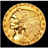 Image 2 : ***Auction Highlight*** 1914-d Gold Indian Quarter Eagle $2 1/2 Graded Select Unc By USCG (fc)