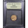 Image 4 : ***Auction Highlight*** 1914-d Gold Indian Quarter Eagle $2 1/2 Graded Select Unc By USCG (fc)