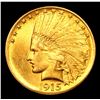 Image 2 : ***Auction Highlight*** 1915-p Gold Indian Eagle $10 Graded Select Unc By USCG (fc)