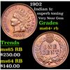 Image 1 : 1902 Indian Cent 1c Grades Choice+ Unc RB