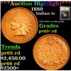 Image 1 : ***Auction Highlight*** 1889 Indian Cent 1c Graded Gem++ Proof Red By USCG (fc)