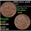 Image 1 : 1863 new york Civil War Token 1c Grades Choice AU/BU Slider
