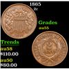 Image 1 : 1865 Two Cent Piece 2c Grades Choice AU