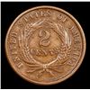 Image 3 : 1865 Two Cent Piece 2c Grades Choice AU