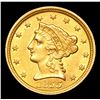 Image 2 : ***Auction Highlight*** 1855-p Gold Liberty Quarter Eagle $2 1/2 Graded Select Unc By USCG (fc)