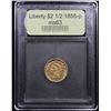 Image 4 : ***Auction Highlight*** 1855-p Gold Liberty Quarter Eagle $2 1/2 Graded Select Unc By USCG (fc)
