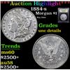 Image 1 : ***Auction Highlight*** 1884-s Morgan Dollar $1 Graded Unc Details By USCG (fc)