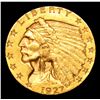 Image 2 : 1927-p Gold Indian Quarter Eagle $2 1/2 Grades Select Unc
