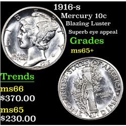 1916-s Mercury Dime 10c Grades GEM+ Unc