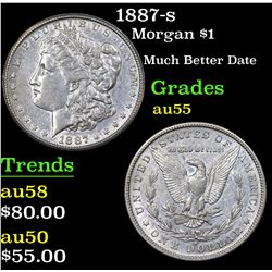 1887-s Morgan Dollar $1 Grades Choice AU