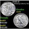 Image 1 : 1945-d Walking Liberty Half Dollar 50c Grades Select Unc