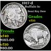 Image 1 : 1917-d Buffalo Nickel 5c Grades vf++