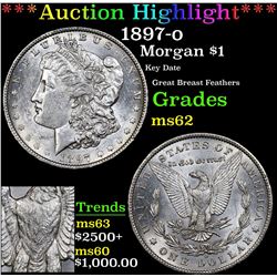 ***Auction Highlight*** 1897-o Morgan Dollar $1 Graded Select Unc By USCG (fc)