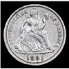 Image 2 : 1891-p Seated Liberty Dime 10c Grades Choice AU